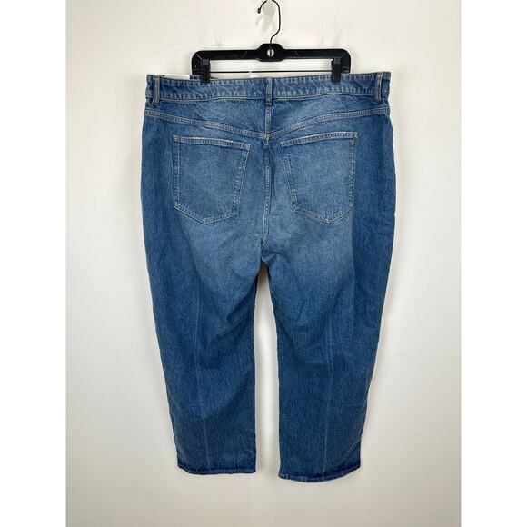 Madewell The Plus Curvy Longline Straight Jean Greendale Wash Blue 22W NWT - Picture 10 of 13